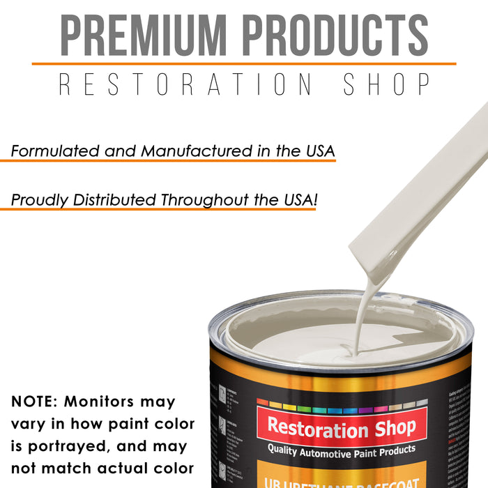 Pure White - Urethane Basecoat with Clearcoat Auto Paint - Complete Medium Quart Paint Kit - Professional High Gloss Automotive, Car, Truck Coating