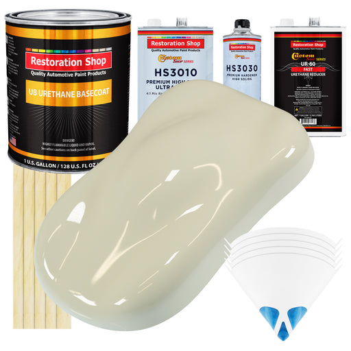 Grand Prix White - Urethane Basecoat with Premium Clearcoat Auto Paint - Complete Fast Gallon Paint Kit - Professional High Gloss Automotive Coating