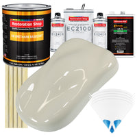 Spinnaker White Urethane Basecoat with European Clearcoat Auto Paint - Complete Gallon Paint Color Kit - Automotive Refinish Coating