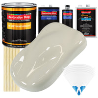 Spinnaker White - Urethane Basecoat with Clearcoat Auto Paint (Complete Slow Gallon Paint Kit) Professional High Gloss Automotive Car Truck Coating