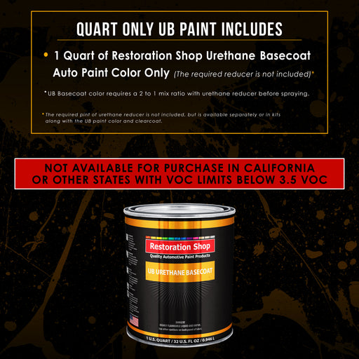 Spinnaker White - Urethane Basecoat Auto Paint - Quart Paint Color Only - Professional High Gloss Automotive, Car, Truck Coating