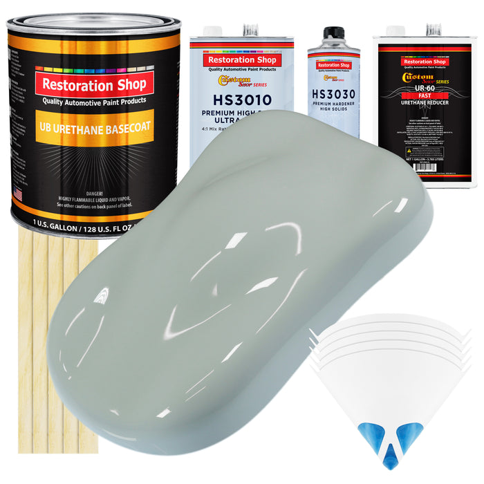 Fleet White - Urethane Basecoat with Premium Clearcoat Auto Paint - Complete Fast Gallon Paint Kit - Professional High Gloss Automotive Coating