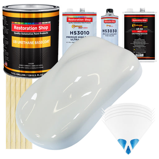 Cameo White - Urethane Basecoat with Premium Clearcoat Auto Paint - Complete Fast Gallon Paint Kit - Professional High Gloss Automotive Coating