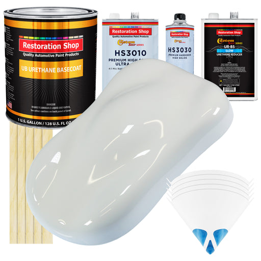 Cameo White - Urethane Basecoat with Premium Clearcoat Auto Paint - Complete Slow Gallon Paint Kit - Professional High Gloss Automotive Coating