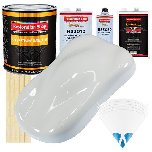 Championship White - Urethane Basecoat with Premium Clearcoat Auto Paint - Complete Fast Gallon Paint Kit - Professional High Gloss Automotive Coating