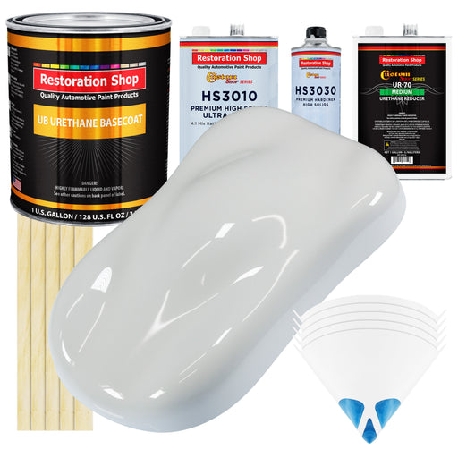 Championship White - Urethane Basecoat with Premium Clearcoat Auto Paint (Complete Medium Gallon Paint Kit) Professional High Gloss Automotive Coating