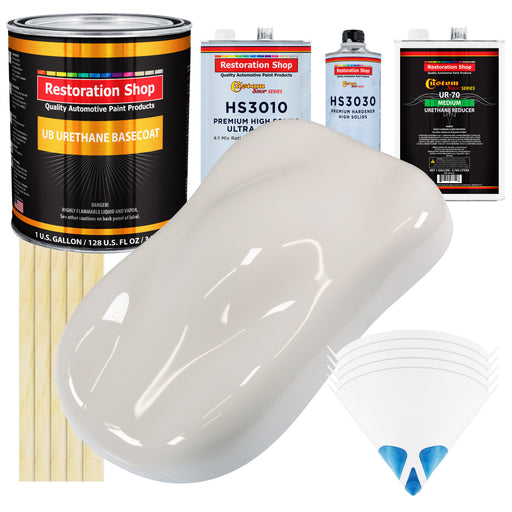 Oxford White - Urethane Basecoat with Premium Clearcoat Auto Paint - Complete Medium Gallon Paint Kit - Professional High Gloss Automotive Coating