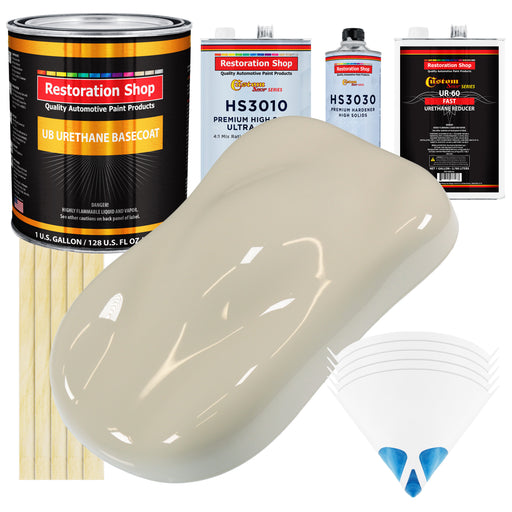 Olympic White - Urethane Basecoat with Premium Clearcoat Auto Paint - Complete Fast Gallon Paint Kit - Professional High Gloss Automotive Coating