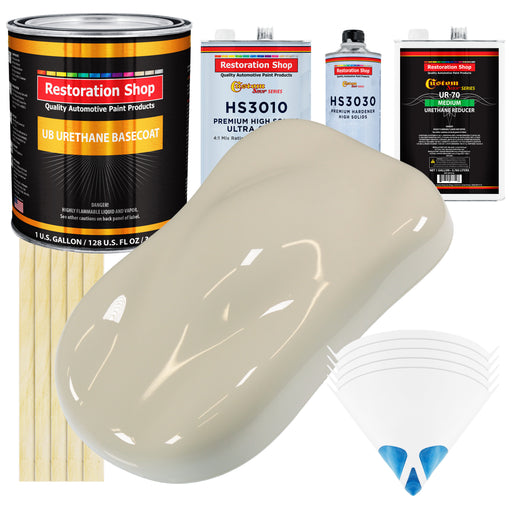 Olympic White - Urethane Basecoat with Premium Clearcoat Auto Paint - Complete Medium Gallon Paint Kit - Professional High Gloss Automotive Coating