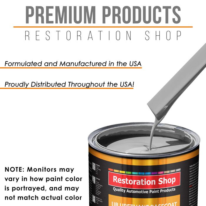 Mesa Gray - Urethane Basecoat with Clearcoat Auto Paint - Complete Medium Quart Paint Kit - Professional High Gloss Automotive, Car, Truck Coating