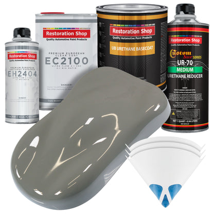 Dove Gray Urethane Basecoat with European Clearcoat Auto Paint - Complete Quart Paint Color Kit - Automotive Refinish Coating