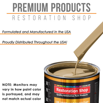 Shoreline Beige - Urethane Basecoat with Clearcoat Auto Paint - Complete Medium Gallon Paint Kit - Professional Gloss Automotive Car Truck Coating