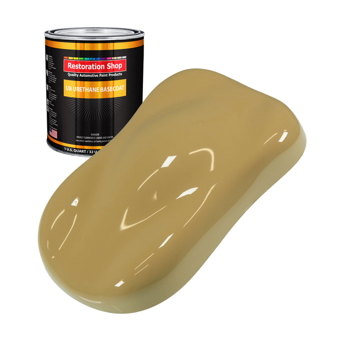 Buckskin Tan - Urethane Basecoat Auto Paint - Quart Paint Color Only - Professional High Gloss Automotive, Car, Truck Coating