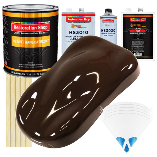 Dakota Brown - Urethane Basecoat with Premium Clearcoat Auto Paint - Complete Fast Gallon Paint Kit - Professional High Gloss Automotive Coating