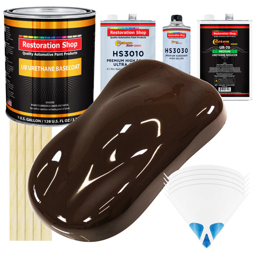 Dakota Brown - Urethane Basecoat with Premium Clearcoat Auto Paint - Complete Medium Gallon Paint Kit - Professional High Gloss Automotive Coating