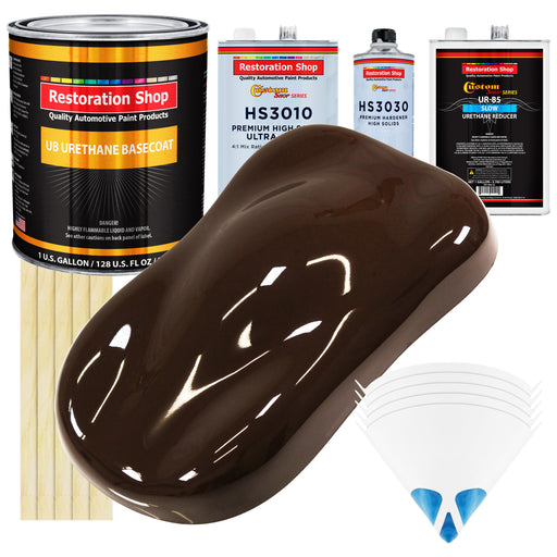 Dakota Brown - Urethane Basecoat with Premium Clearcoat Auto Paint - Complete Slow Gallon Paint Kit - Professional High Gloss Automotive Coating