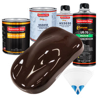 Dark Brown - Urethane Basecoat with Premium Clearcoat Auto Paint - Complete Medium Quart Paint Kit - Professional High Gloss Automotive Coating