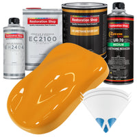 School Bus Yellow Urethane Basecoat with European Clearcoat Auto Paint - Complete Quart Paint Color Kit - Automotive Refinish Coating