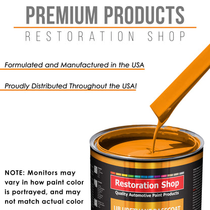 Speed Yellow - Urethane Basecoat with Clearcoat Auto Paint - Complete Medium Quart Paint Kit - Professional High Gloss Automotive, Car, Truck Coating