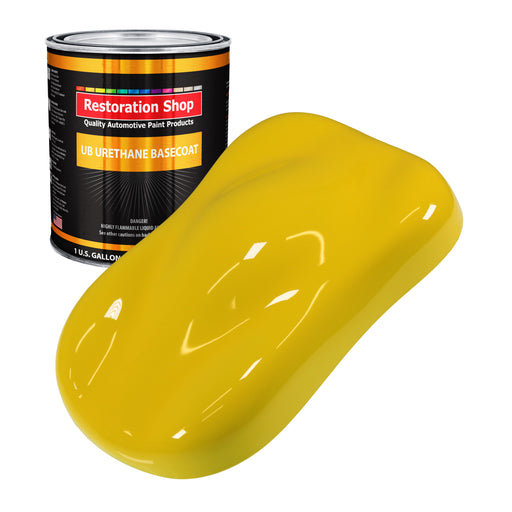 Electric Yellow - Urethane Basecoat Auto Paint - Gallon Paint Color Only - Professional High Gloss Automotive, Car, Truck Coating