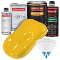 Indy Yellow Urethane Basecoat with European Clearcoat Auto Paint - Complete Quart Paint Color Kit - Automotive Refinish Coating