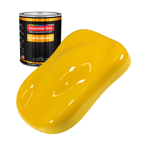 Viper Yellow - Urethane Basecoat Auto Paint - Quart Paint Color Only - Professional High Gloss Automotive, Car, Truck Coating