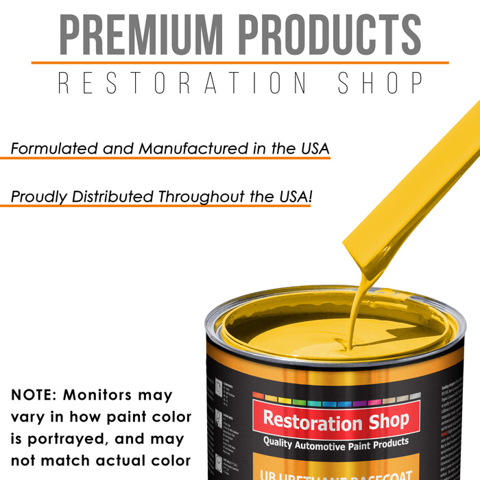 Sunshine Yellow - Urethane Basecoat with Premium Clearcoat Auto Paint - Complete Medium Gallon Paint Kit - Professional High Gloss Automotive Coating