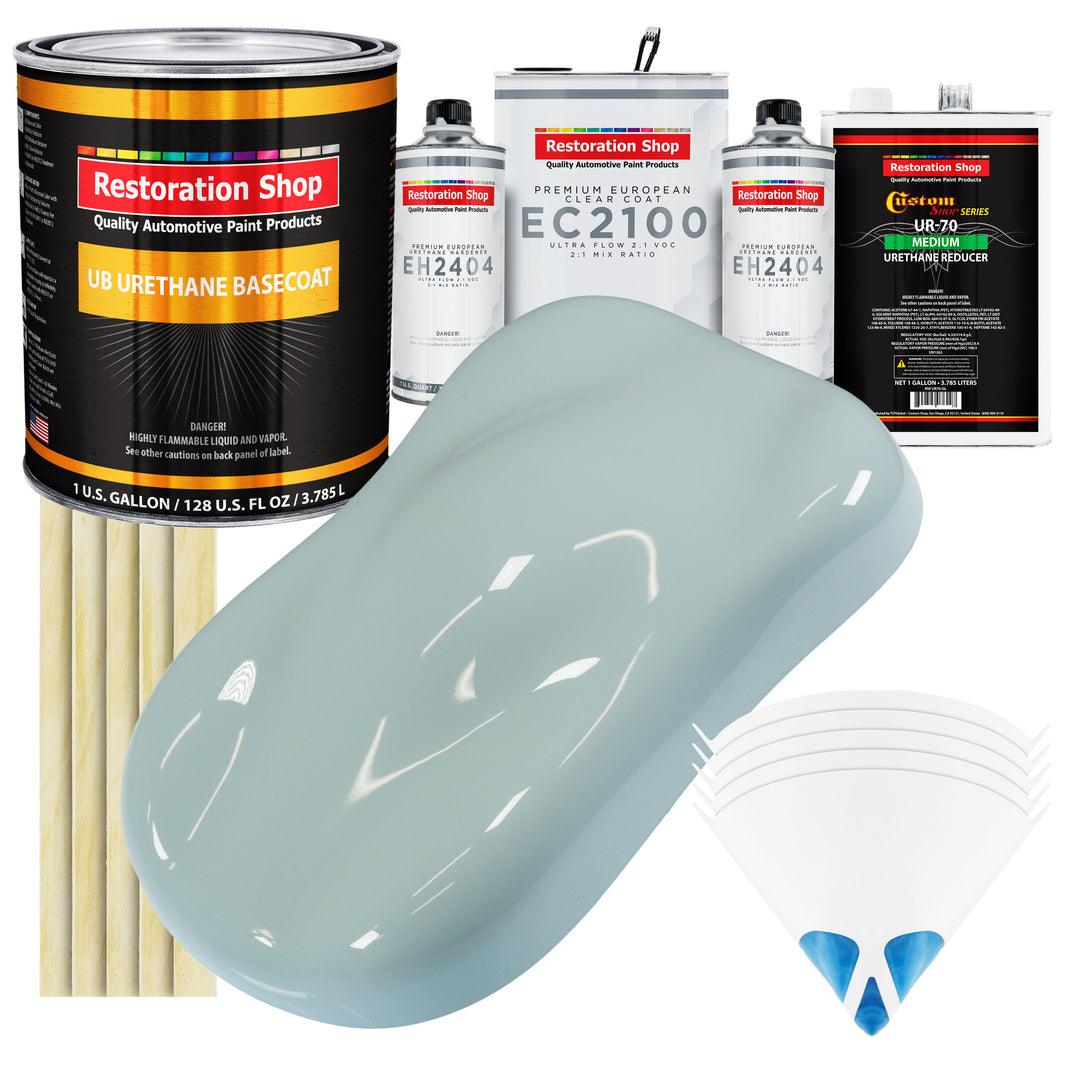 Diamond Blue Urethane Basecoat with European Clearcoat Auto Paint - Complete Gallon Paint Color Kit - Automotive Refinish Coating