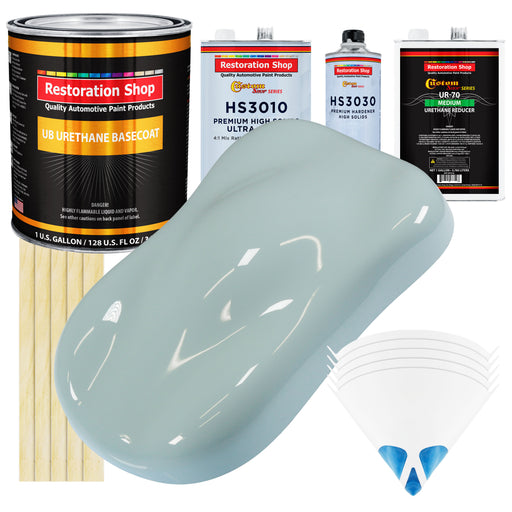 Diamond Blue - Urethane Basecoat with Premium Clearcoat Auto Paint - Complete Medium Gallon Paint Kit - Professional High Gloss Automotive Coating