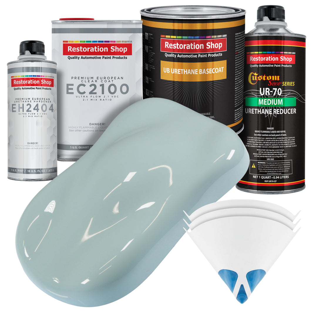 Diamond Blue Urethane Basecoat with European Clearcoat Auto Paint - Complete Quart Paint Color Kit - Automotive Refinish Coating