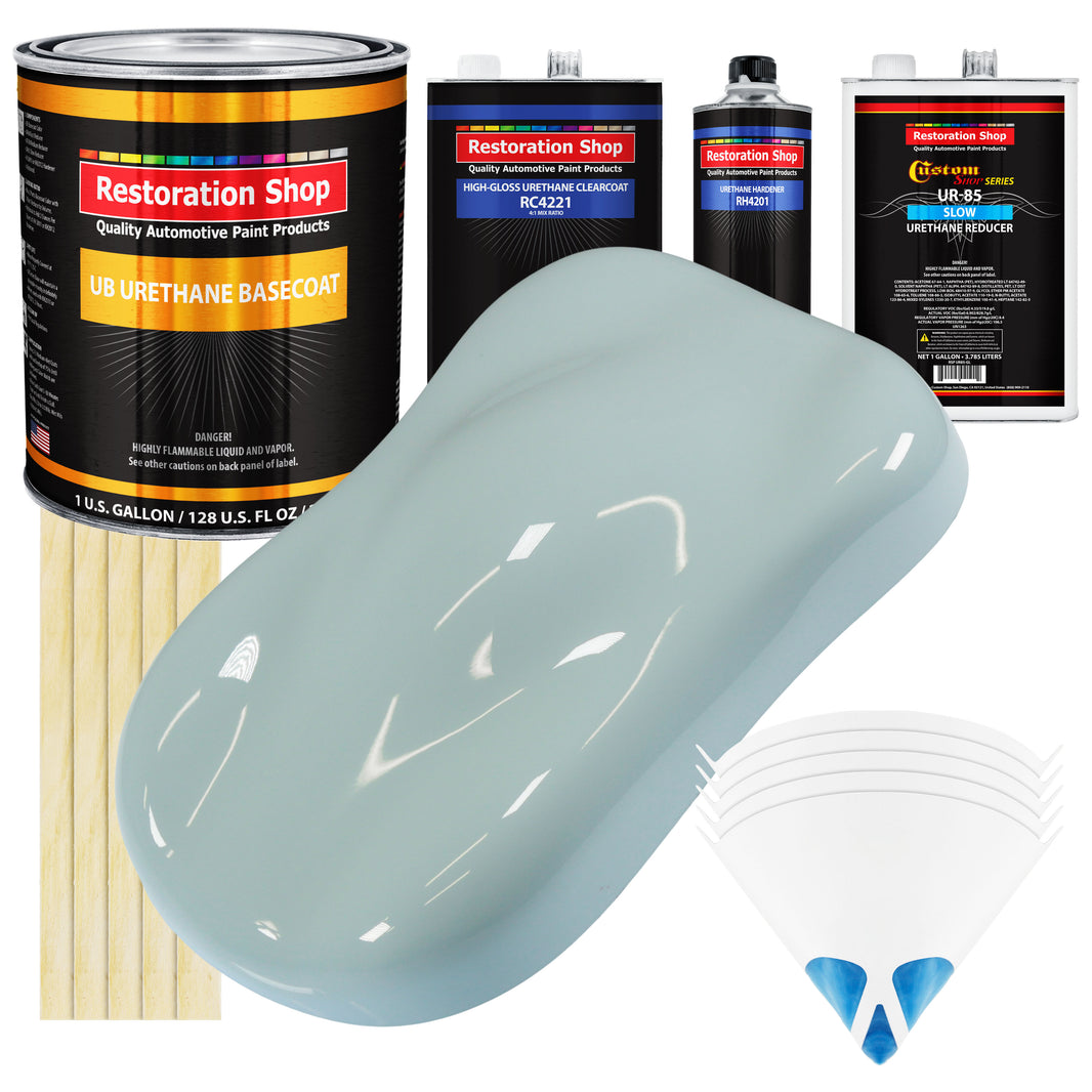 Diamond Blue - Urethane Basecoat with Clearcoat Auto Paint - Complete Slow Gallon Paint Kit - Professional High Gloss Automotive, Car, Truck Coating