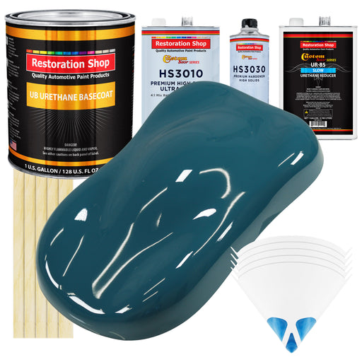 Transport Blue - Urethane Basecoat with Premium Clearcoat Auto Paint - Complete Slow Gallon Paint Kit - Professional High Gloss Automotive Coating