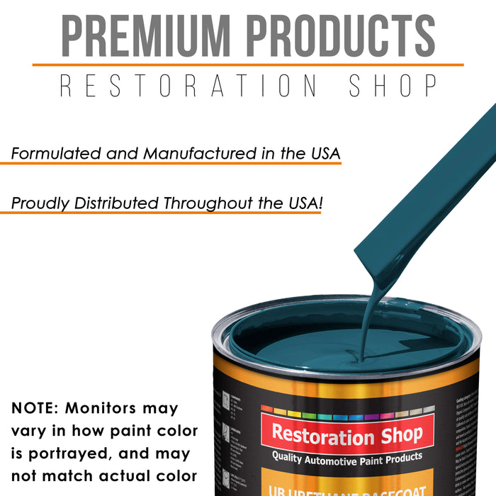 Transport Blue - Urethane Basecoat with Clearcoat Auto Paint - Complete Slow Gallon Paint Kit - Professional High Gloss Automotive, Car, Truck Coating