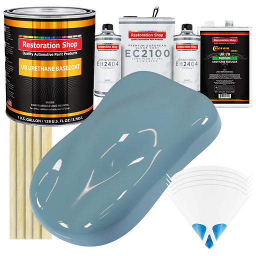 Glacier Blue Urethane Basecoat with European Clearcoat Auto Paint - Complete Gallon Paint Color Kit - Automotive Refinish Coating