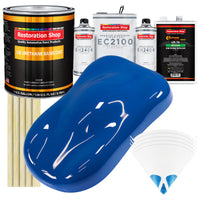 Reflex Blue Urethane Basecoat with European Clearcoat Auto Paint - Complete Gallon Paint Color Kit - Automotive Refinish Coating