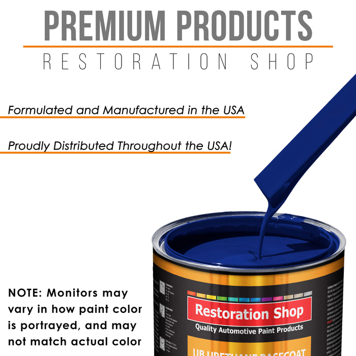 Marine Blue - Urethane Basecoat with Clearcoat Auto Paint - Complete Fast Gallon Paint Kit - Professional High Gloss Automotive, Car, Truck Coating
