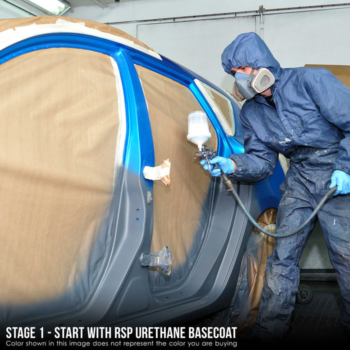 Marine Blue - Urethane Basecoat with Premium Clearcoat Auto Paint - Complete Medium Gallon Paint Kit - Professional High Gloss Automotive Coating