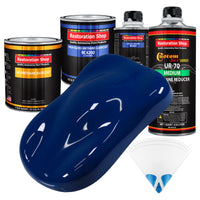Marine Blue - Urethane Basecoat with Clearcoat Auto Paint - Complete Medium Quart Paint Kit - Professional High Gloss Automotive, Car, Truck Coating