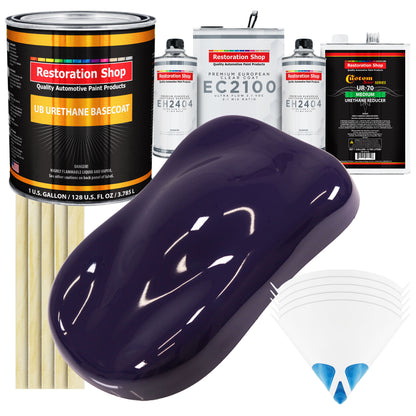 Majestic Purple Urethane Basecoat with European Clearcoat Auto Paint - Complete Gallon Paint Color Kit - Automotive Refinish Coating