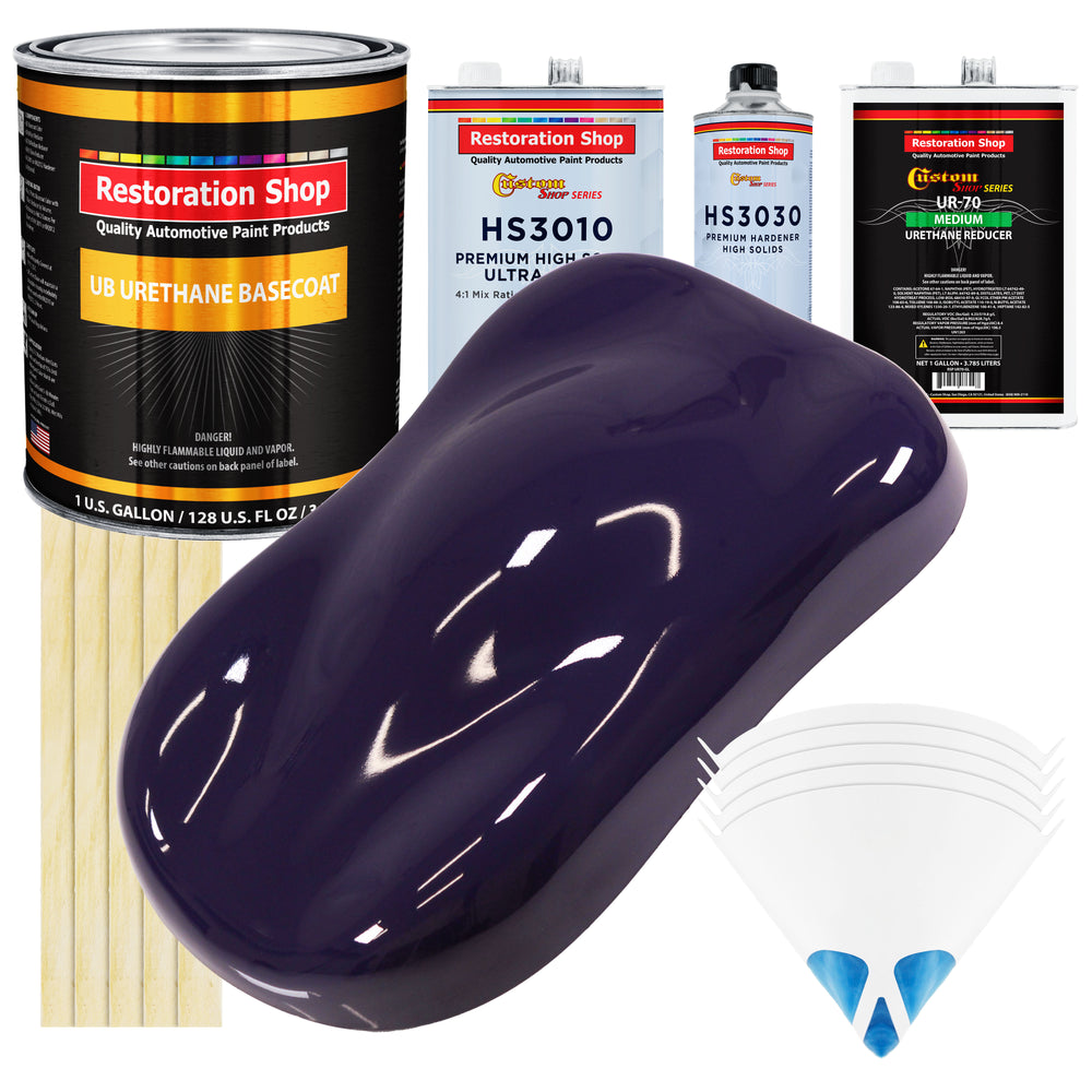 Majestic Purple - Urethane Basecoat with Premium Clearcoat Auto Paint - Complete Medium Gallon Paint Kit - Professional High Gloss Automotive Coating