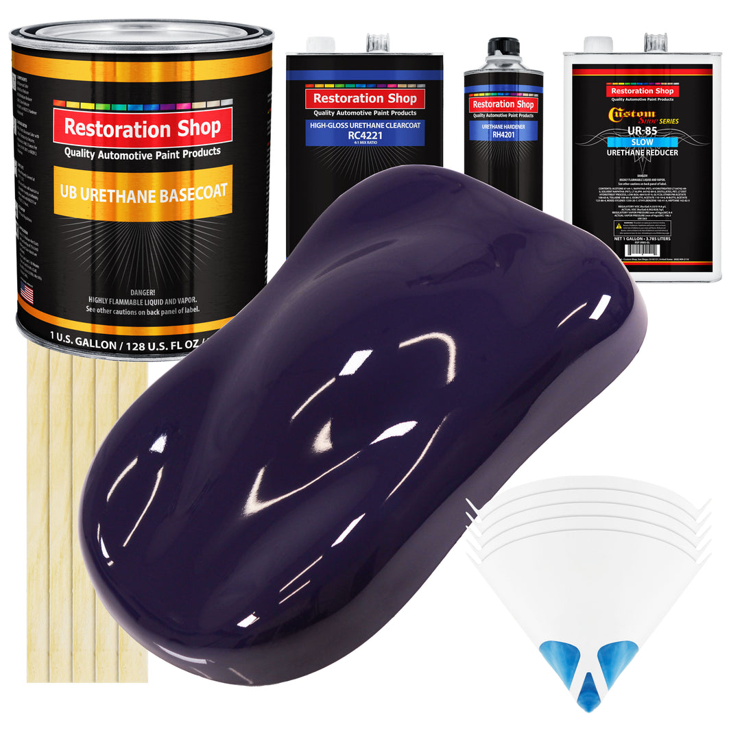 Majestic Purple - Urethane Basecoat with Clearcoat Auto Paint (Complete Slow Gallon Paint Kit) Professional High Gloss Automotive Car Truck Coating
