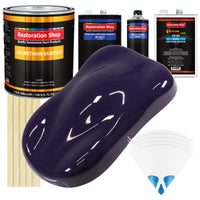 Majestic Purple - Urethane Basecoat with Clearcoat Auto Paint (Complete Slow Gallon Paint Kit) Professional High Gloss Automotive Car Truck Coating