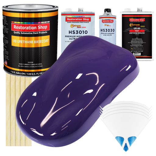 Mystical Purple - Urethane Basecoat with Premium Clearcoat Auto Paint - Complete Fast Gallon Paint Kit - Professional High Gloss Automotive Coating