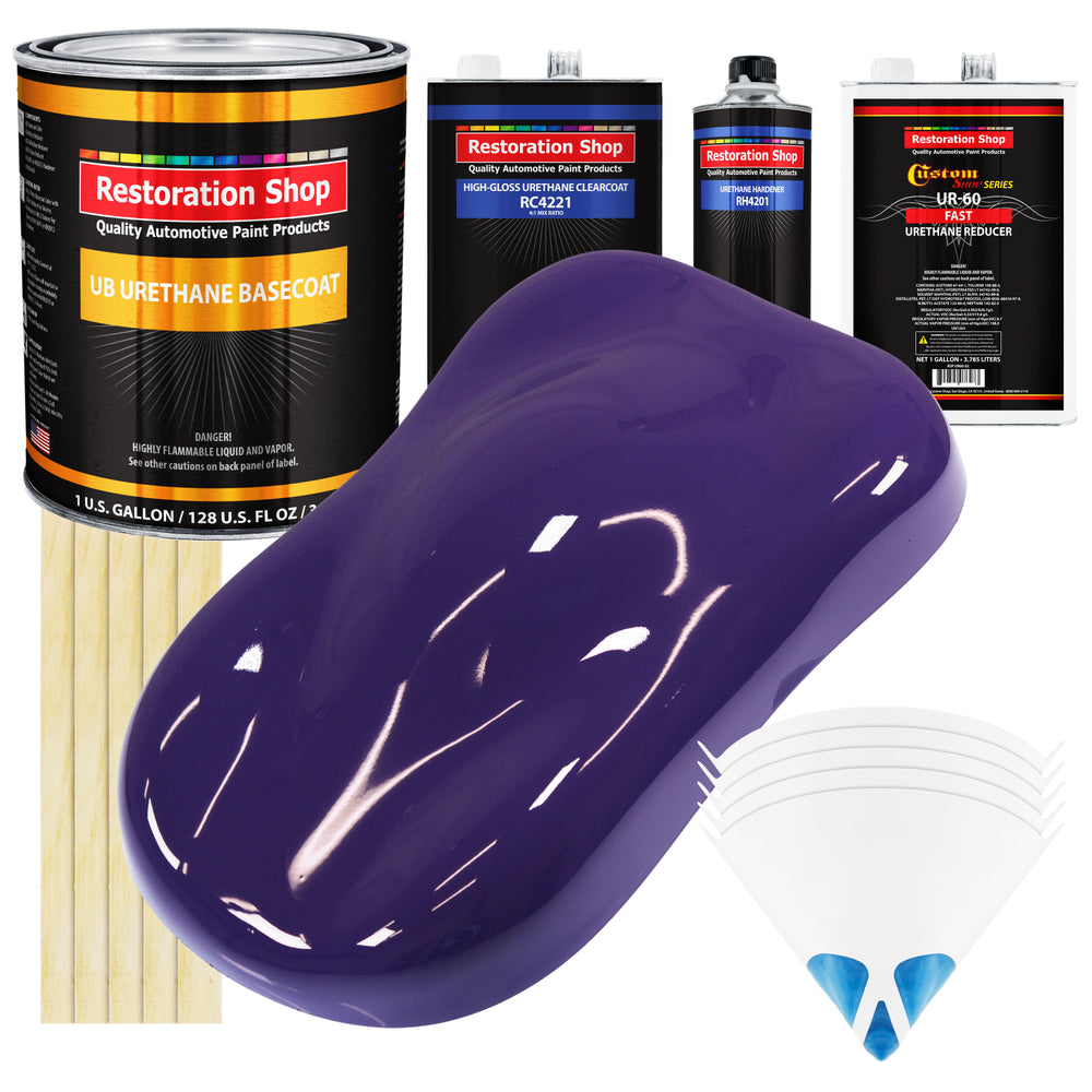 Mystical Purple - Urethane Basecoat with Clearcoat Auto Paint (Complete Fast Gallon Paint Kit) Professional High Gloss Automotive Car Truck Coating
