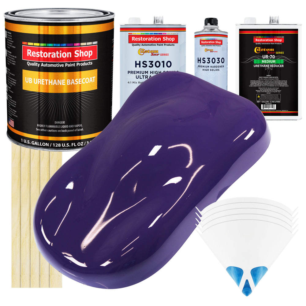 Mystical Purple - Urethane Basecoat with Premium Clearcoat Auto Paint - Complete Medium Gallon Paint Kit - Professional High Gloss Automotive Coating