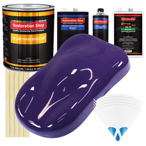 Mystical Purple - Urethane Basecoat with Clearcoat Auto Paint - Complete Medium Gallon Paint Kit - Professional Gloss Automotive Car Truck Coating