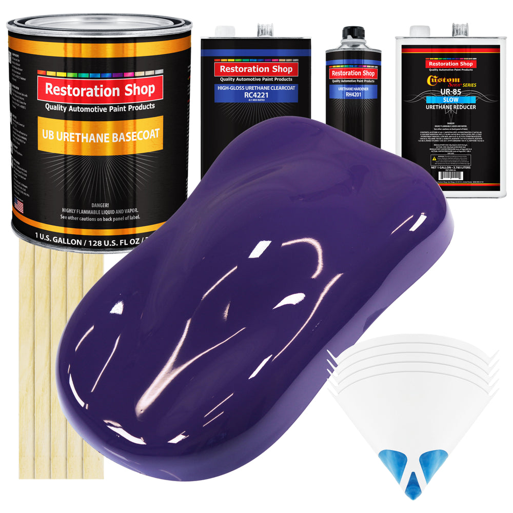 Mystical Purple - Urethane Basecoat with Clearcoat Auto Paint (Complete Slow Gallon Paint Kit) Professional High Gloss Automotive Car Truck Coating