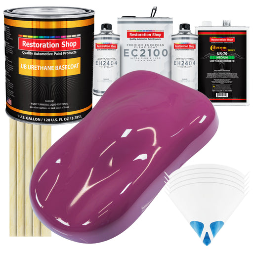 Magenta Urethane Basecoat with European Clearcoat Auto Paint - Complete Gallon Paint Color Kit - Automotive Refinish Coating