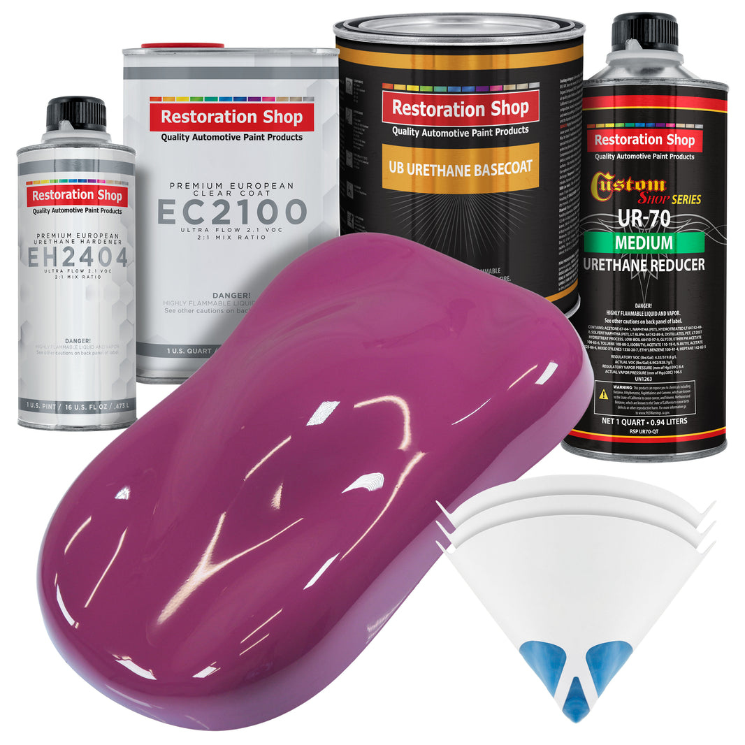 Magenta Urethane Basecoat with European Clearcoat Auto Paint - Complete Quart Paint Color Kit - Automotive Refinish Coating