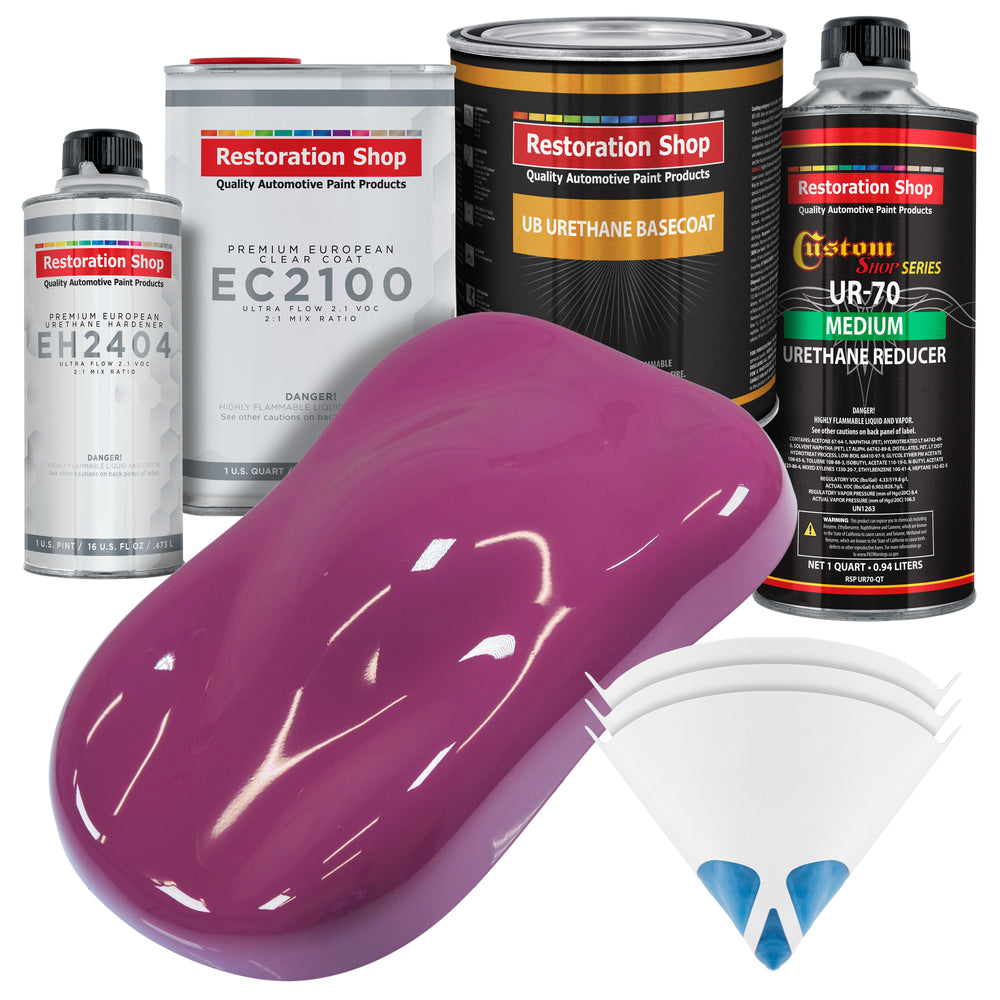 Magenta Urethane Basecoat with European Clearcoat Auto Paint - Complete Quart Paint Color Kit - Automotive Refinish Coating